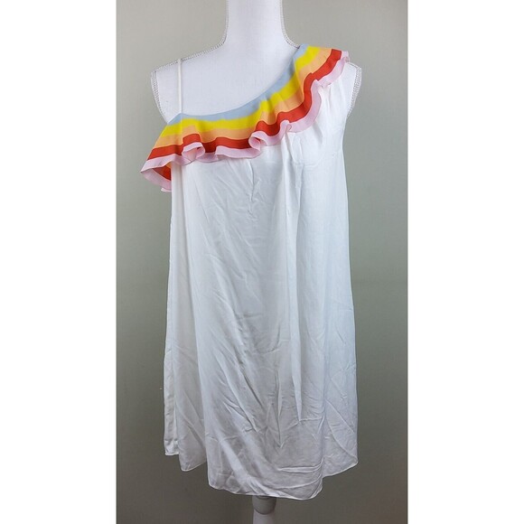 Chloe Junior's Sleeveless Rainbow Ruffle Dress Size 14 - Picture 1 of 6
